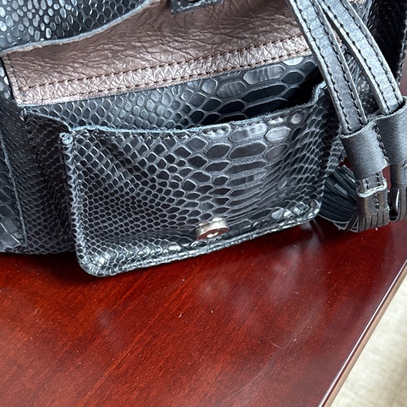 Freebird Charcoal Snake Print Backpack - Picture 9 of 14